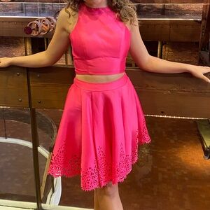 Sherri Hill Two-Piece Cocktail with Beautiful Cutout Hem